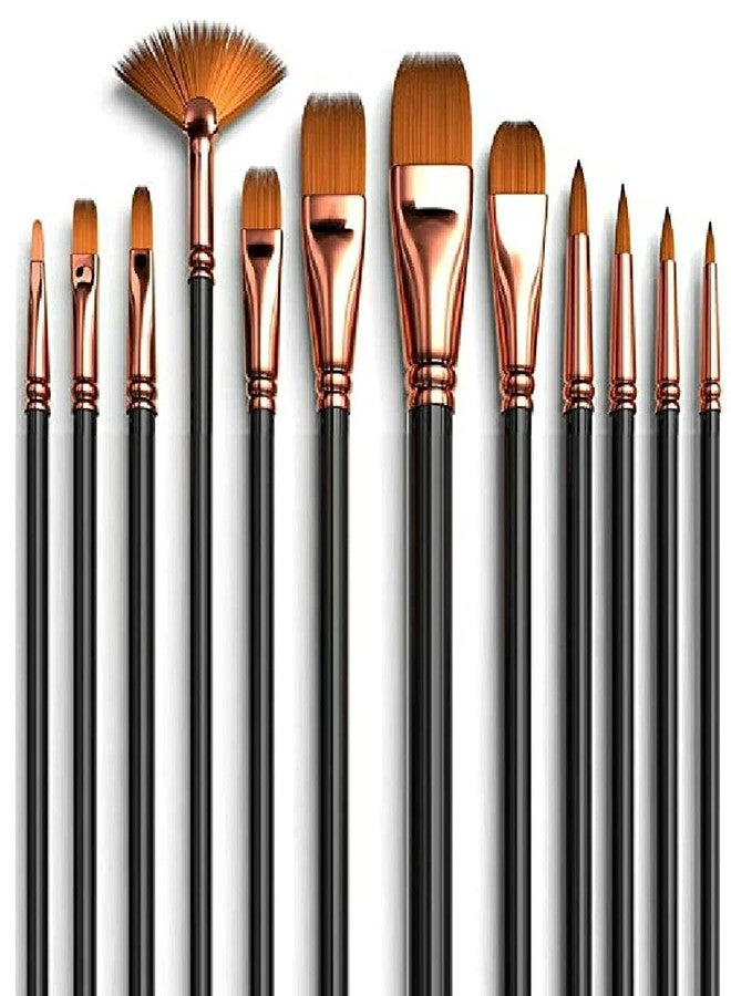 HARISTAR Art Brush Set for Artists, Painting Brushes Set of 12 Professional Round Pointed Tip Nylon Hair Artist Acrylic Paint Brush for Acrylic/Water Colour/Oil Painting(Art Lovers) - Image 5